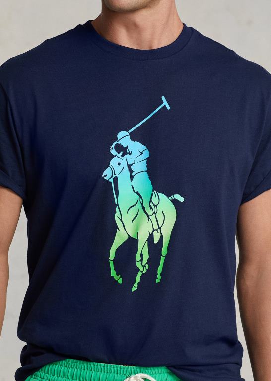krydstogtflåde Mænd Ralph Lauren klassisk pasform stor ponyjersey t-shirt Z426B1136