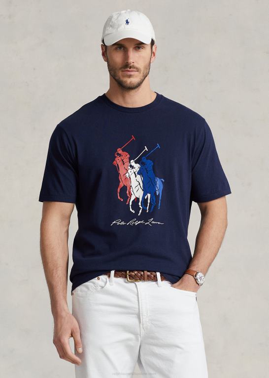 krydstogtflåde Mænd Ralph Lauren stor pony jersey t-shirt Z426B1477