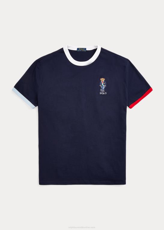 krydstogtflåderegatta Mænd Ralph Lauren skræddersyet t-shirt i polobjørnejersey i slim fit Z426B323