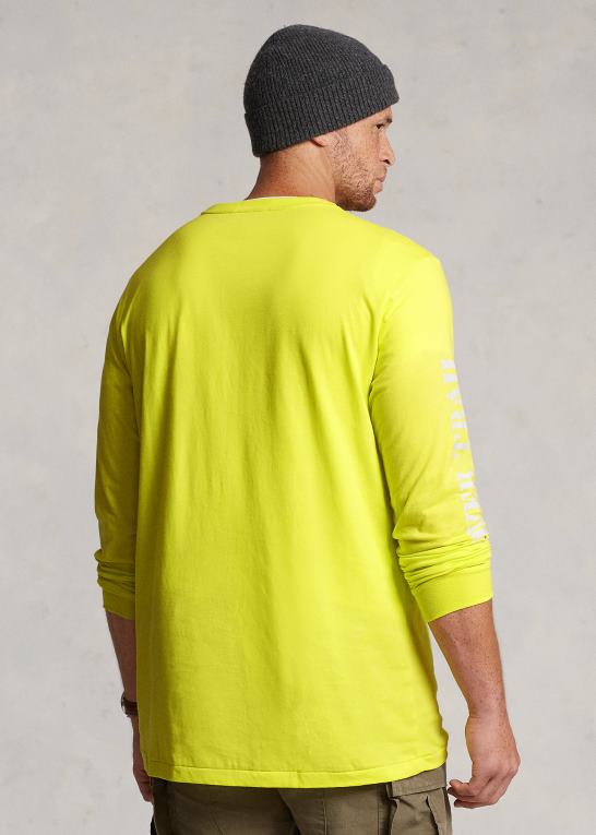 laser gul Mænd Ralph Lauren jersey grafisk t-shirt Z426B1400