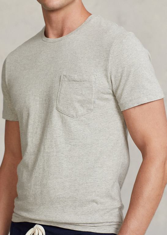 loftlyng Mænd Ralph Lauren brugerdefineret slim fit jersey lomme t-shirt Z426B346
