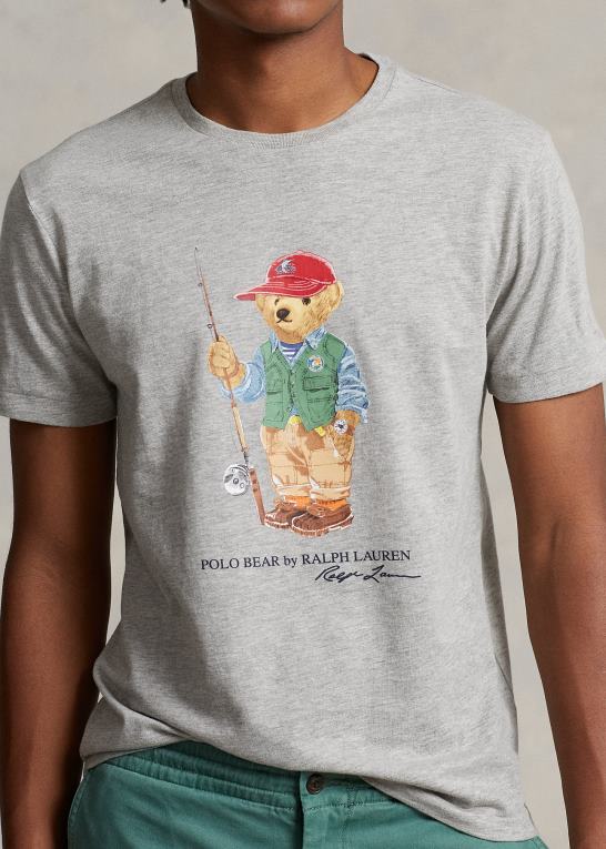 lyngfiskebjørn Mænd Ralph Lauren klassisk pasform polo bear jersey t-shirt Z426B8569