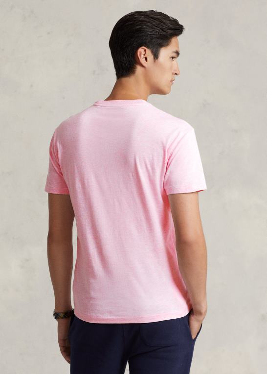 lyserød lyng Mænd Ralph Lauren jersey t-shirt med rund hals - alle passer Z426B161