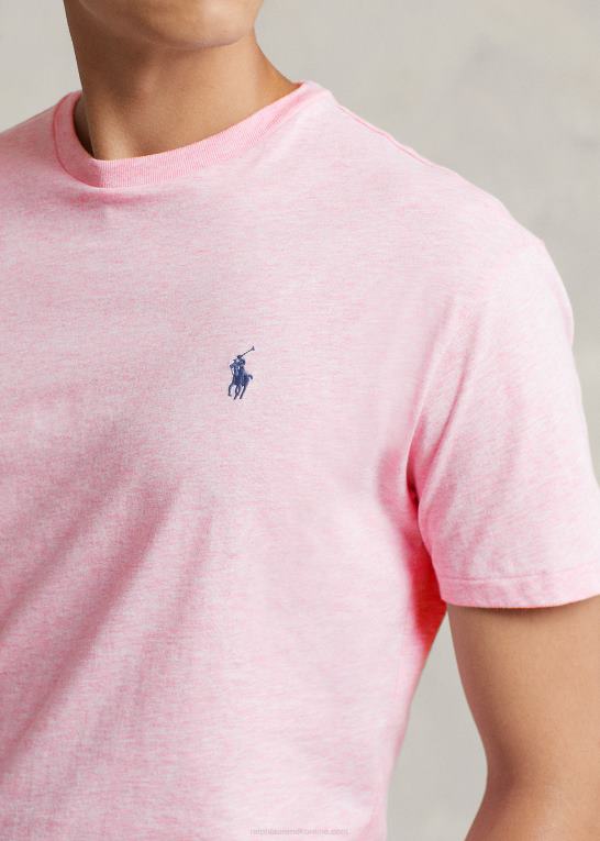 lyserød lyng Mænd Ralph Lauren jersey t-shirt med rund hals - alle passer Z426B161