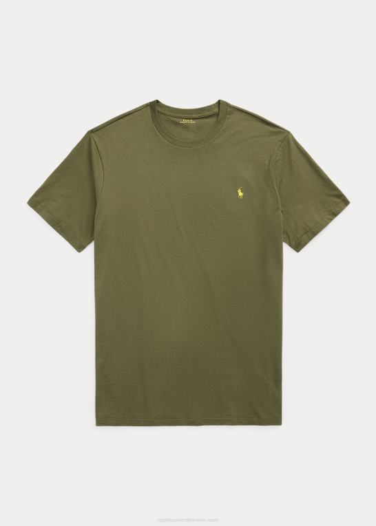 mørk salvie Mænd Ralph Lauren jersey t-shirt med rund hals Z426B8711