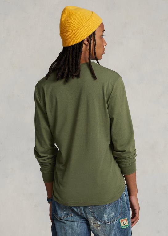 mørk salvie Mænd Ralph Lauren klassisk pasform polo bear jersey t-shirt Z426B648