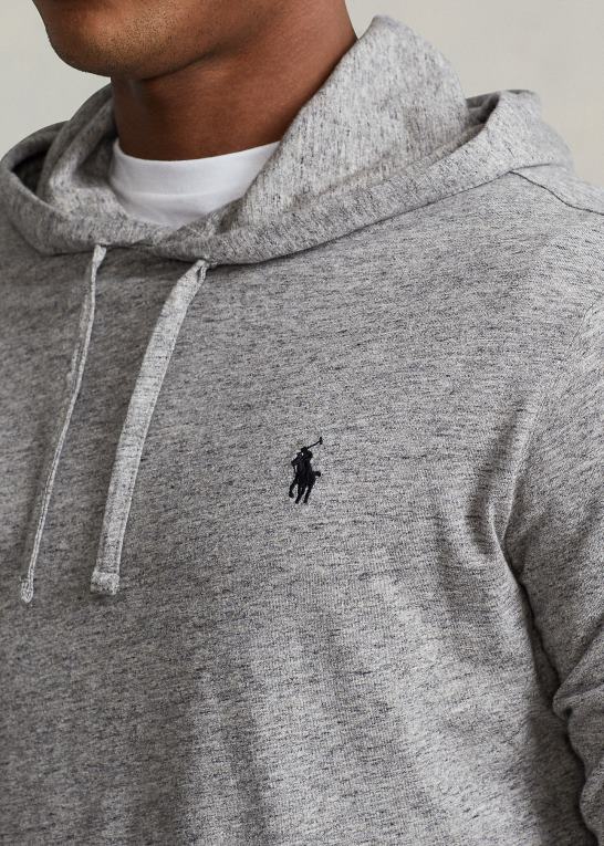mørk vintage lyng Mænd Ralph Lauren jersey t-shirt med hætte Z426B306