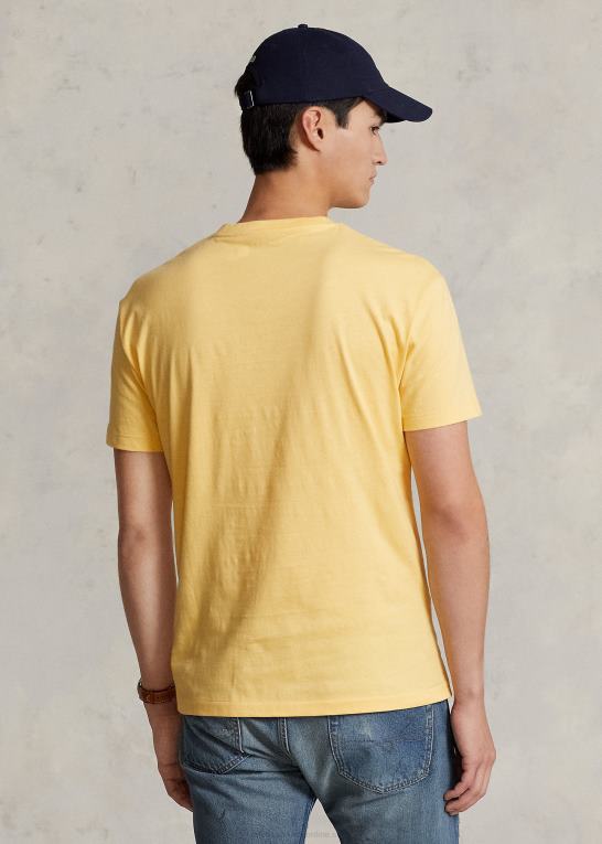 majs gul Mænd Ralph Lauren klassisk pasform jersey t-shirt med v-hals Z426B211
