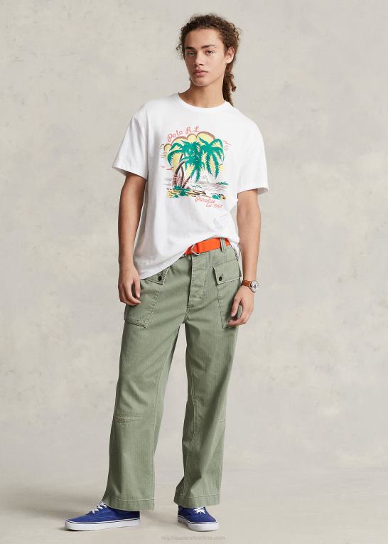 nevis Mænd Ralph Lauren klassisk pasform jersey grafisk t-shirt Z426B265