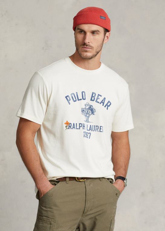 nevis Mænd Ralph Lauren polo bear jersey t-shirt med rund hals Z426B1462