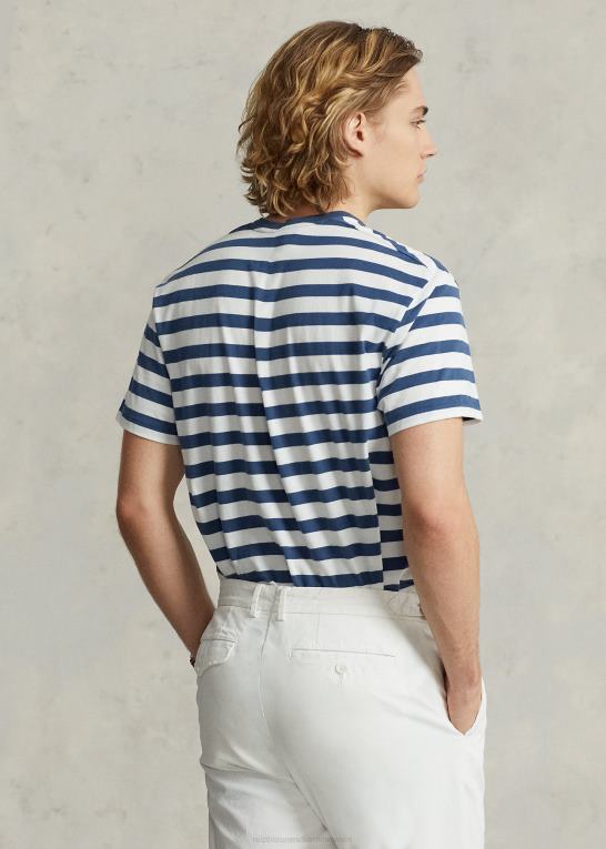nevis/clancy blå Mænd Ralph Lauren klassisk pasform stribet jersey t-shirt Z426B389