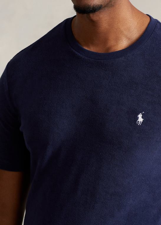 newport flåde Mænd Ralph Lauren frotté t-shirt med rund hals Z426B1410