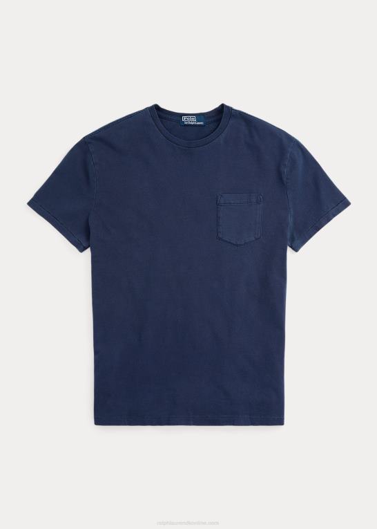 newport flåde Mænd Ralph Lauren klassisk pasform jersey lomme t-shirt Z426B940
