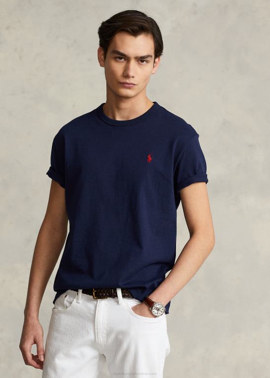 newport flåde Mænd Ralph Lauren klassisk pasform tungvægts jersey t-shirt Z426B236