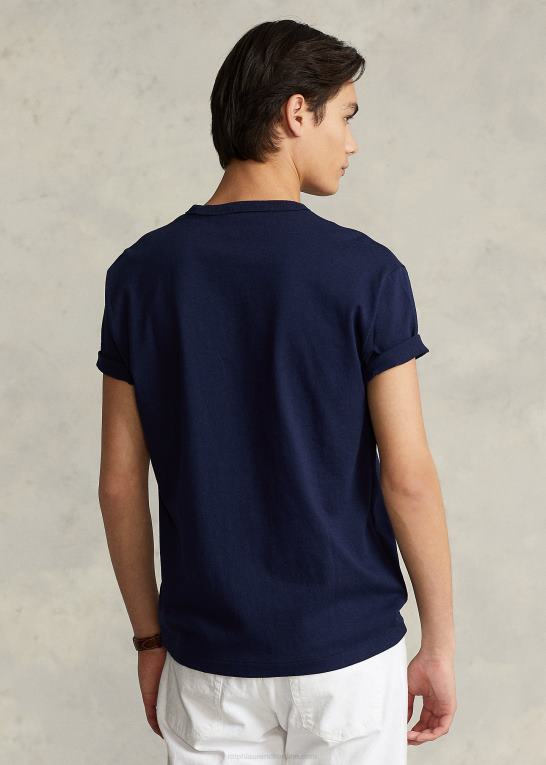 newport flåde Mænd Ralph Lauren klassisk pasform tungvægts jersey t-shirt Z426B236