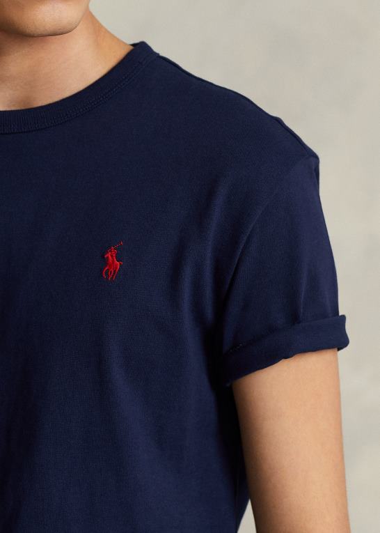 newport flåde Mænd Ralph Lauren klassisk pasform tungvægts jersey t-shirt Z426B236
