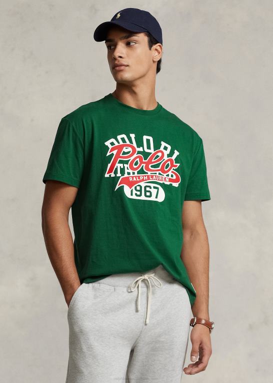 ny skov Mænd Ralph Lauren klassisk pasform stablet-logo jersey t-shirt Z426B335