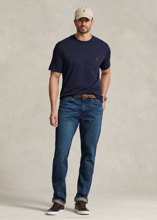 nyt blæk Mænd Ralph Lauren jersey lomme t-shirt Z426B1853