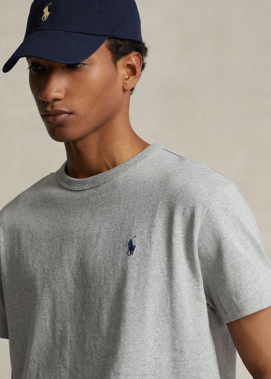 og over lyng Mænd Ralph Lauren klassisk pasform tungvægts jersey t-shirt Z426B238