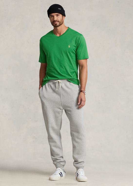 optisk grøn Mænd Ralph Lauren jersey t-shirt med v-hals Z426B1848
