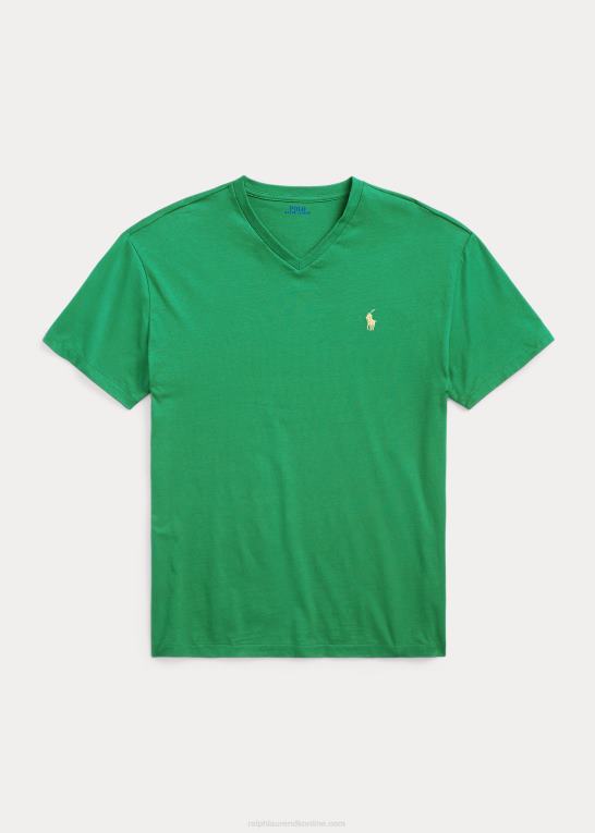 optisk grøn Mænd Ralph Lauren klassisk pasform jersey t-shirt med v-hals Z426B212