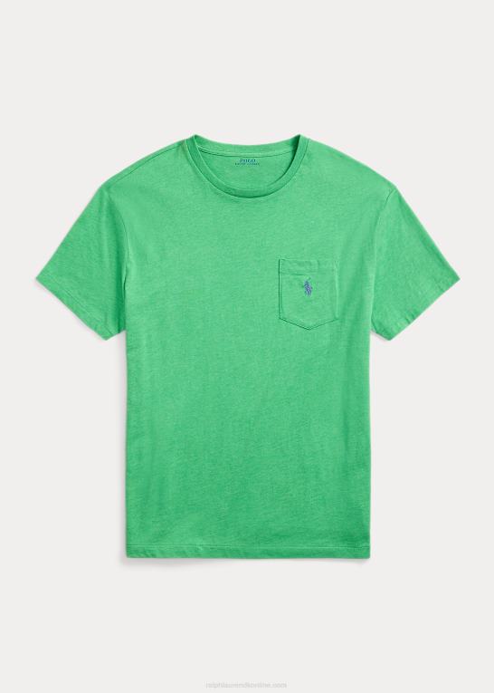 palmegrøn lyng Mænd Ralph Lauren jersey lomme t-shirt - alle passer Z426B242