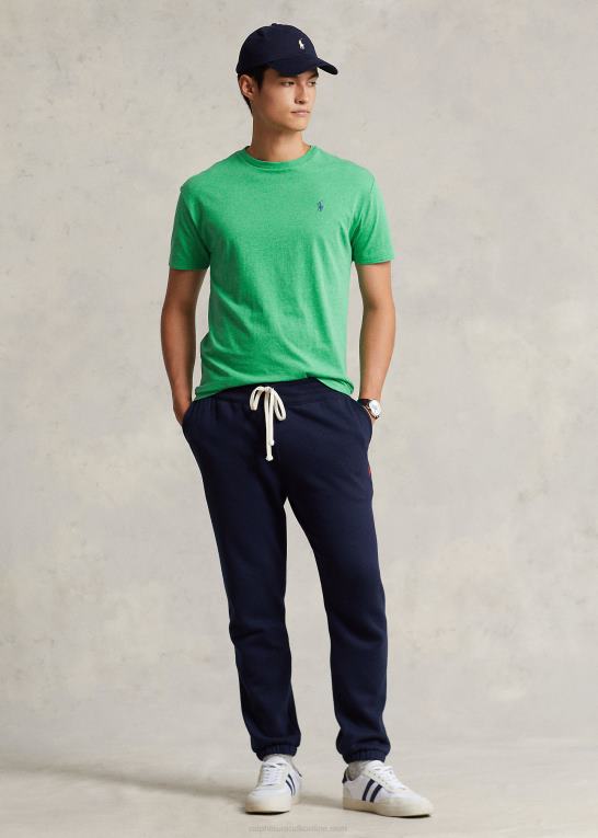 palmegrøn lyng Mænd Ralph Lauren jersey t-shirt med rund hals - alle passer Z426B168