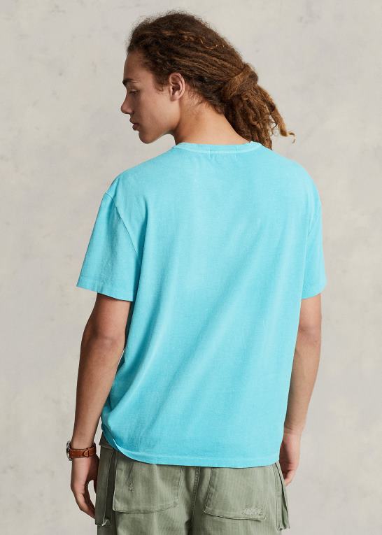 perfekt turkis Mænd Ralph Lauren klassisk pasform polo surf t-shirt Z426B753