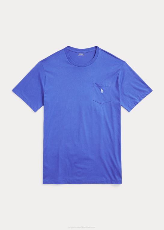 pigesten blå Mænd Ralph Lauren jersey lomme t-shirt Z426B1851