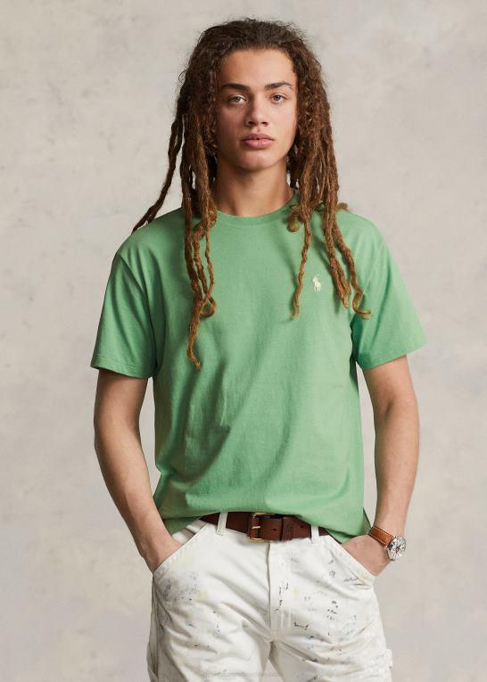pistacie Mænd Ralph Lauren jersey t-shirt med rund hals - alle passer Z426B166