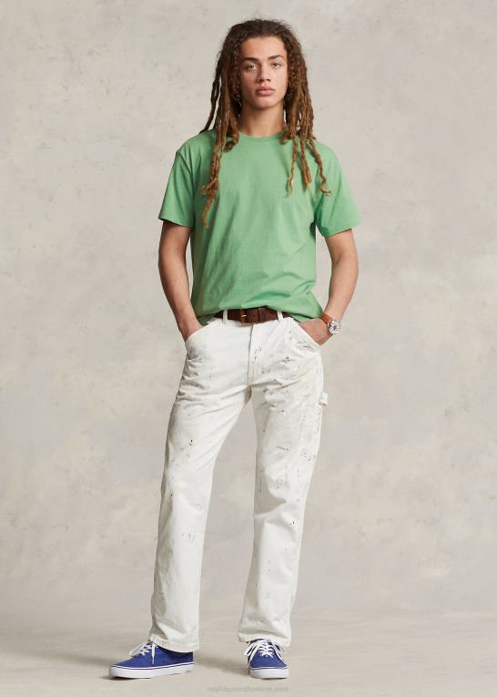 pistacie Mænd Ralph Lauren jersey t-shirt med rund hals - alle passer Z426B166