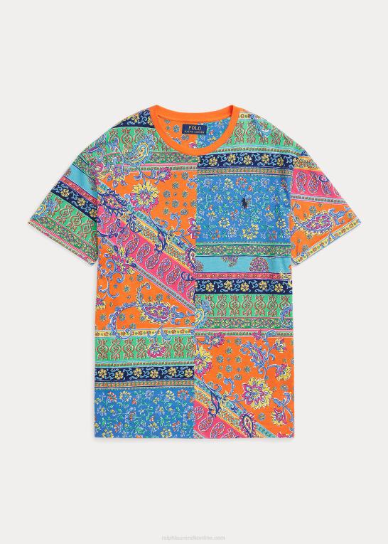 provencalsk medaljon Mænd Ralph Lauren klassisk pasform t-shirt med patchworktryk Z426B275