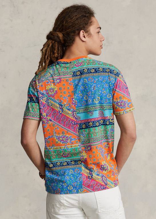 provencalsk medaljon Mænd Ralph Lauren klassisk pasform t-shirt med patchworktryk Z426B275