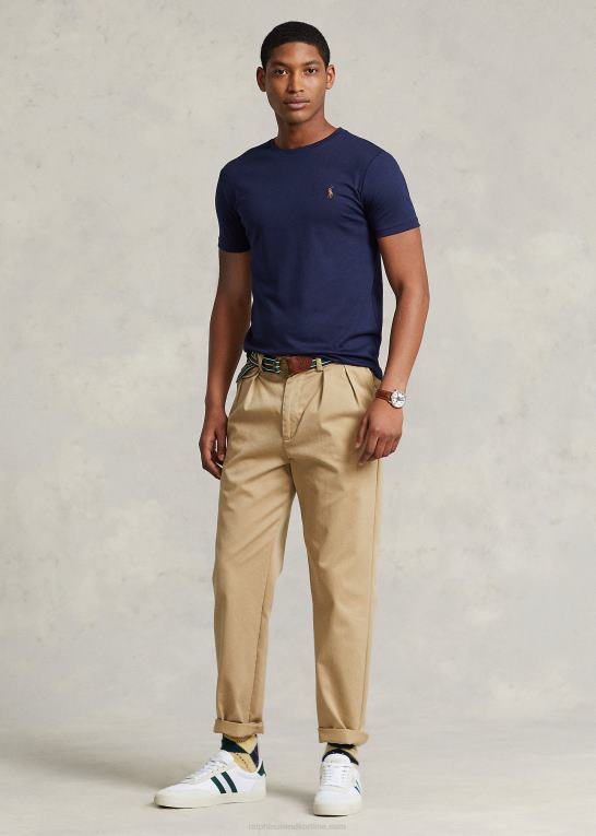raffineret flåde Mænd Ralph Lauren brugerdefineret slim fit blød bomulds t-shirt Z426B533