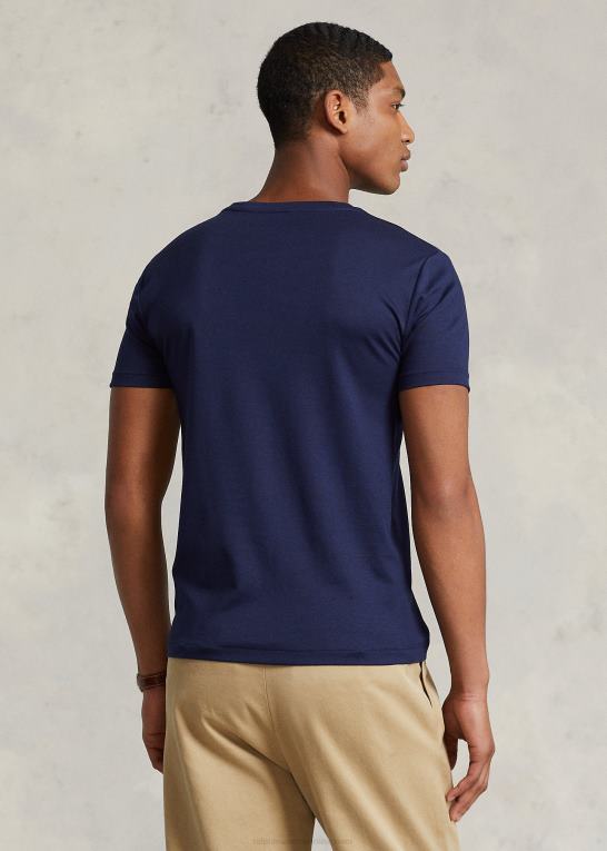 raffineret flåde Mænd Ralph Lauren brugerdefineret slim fit blød bomulds t-shirt Z426B533
