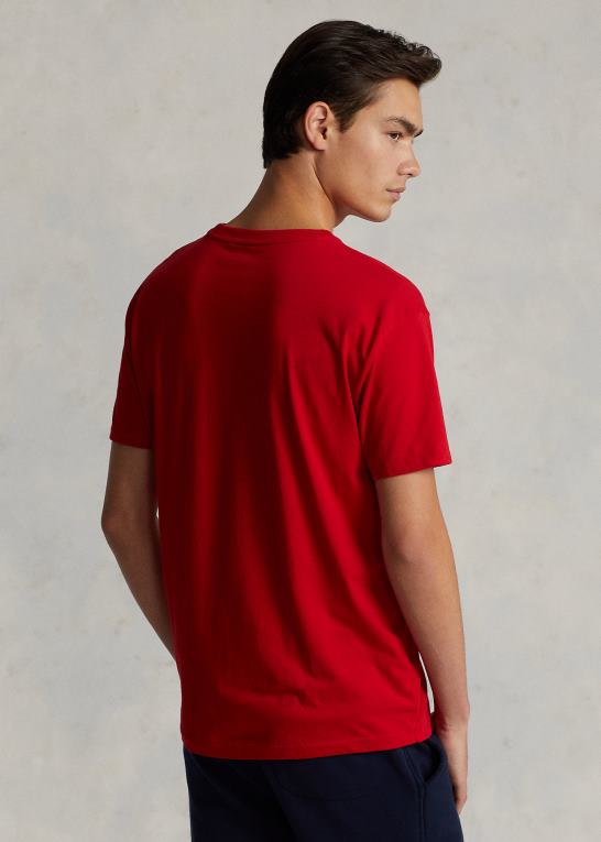 rl2000 rød Mænd Ralph Lauren jersey lomme t-shirt - alle passer Z426B241