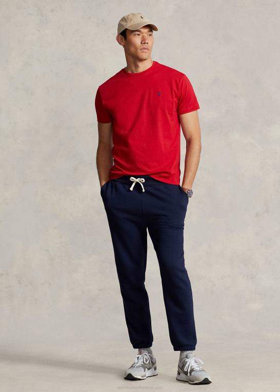 rl2000 rød Mænd Ralph Lauren jersey t-shirt med rund hals - alle passer Z426B164