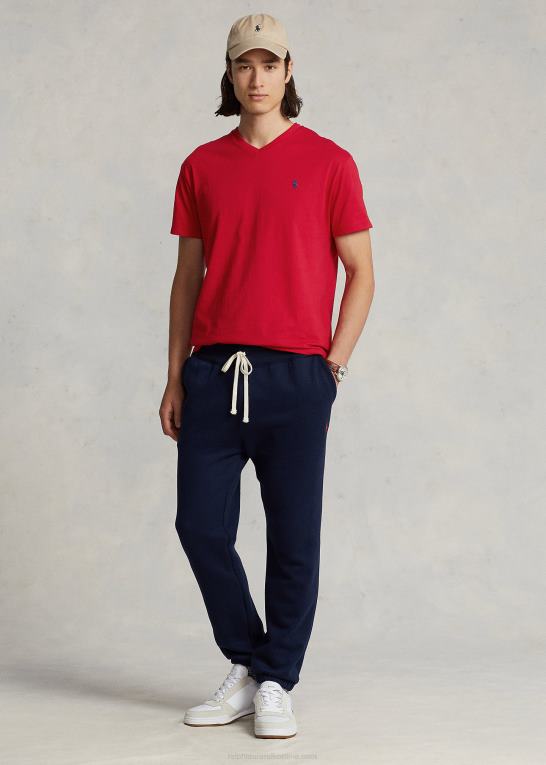 rl 2000 rød Mænd Ralph Lauren klassisk pasform jersey t-shirt med v-hals Z426B210