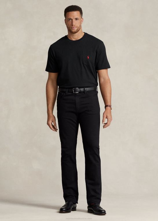 rl sort Mænd Ralph Lauren jersey lomme t-shirt Z426B1854