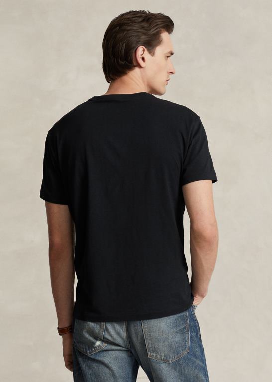rl sort Mænd Ralph Lauren jersey lomme t-shirt - alle passer Z426B251