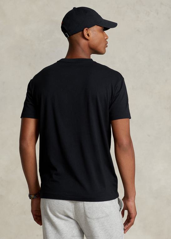rl sort Mænd Ralph Lauren klassisk pasform jersey t-shirt med v-hals Z426B207