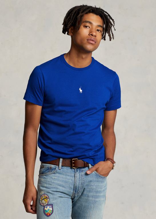 safir stjerne Mænd Ralph Lauren brugerdefineret slim fit jersey t-shirt med rund hals Z426B460