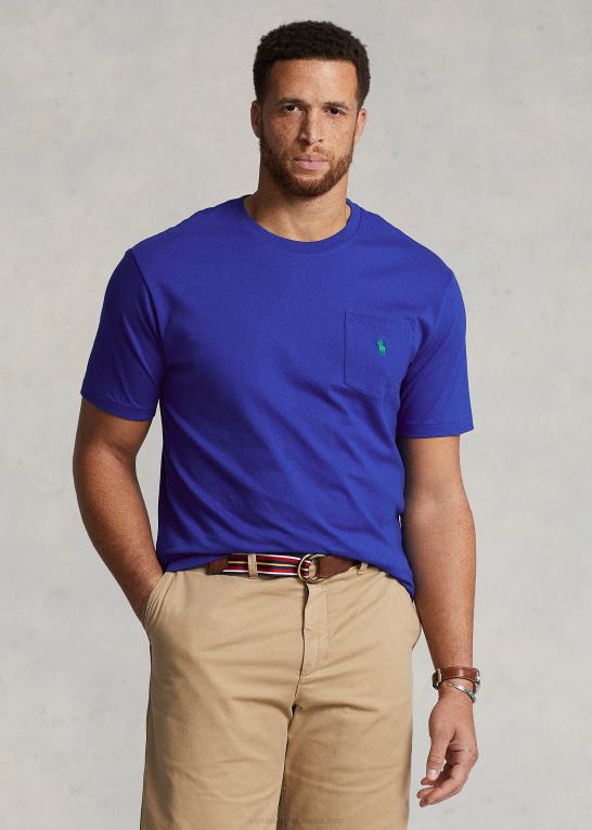 safir stjerne Mænd Ralph Lauren jersey lomme t-shirt Z426B1855