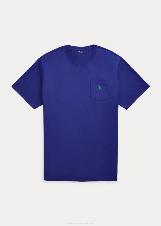 safir stjerne Mænd Ralph Lauren jersey lomme t-shirt Z426B1855