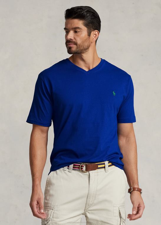 safir stjerne Mænd Ralph Lauren jersey t-shirt med v-hals Z426B1846