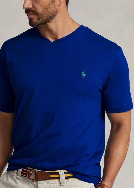 safir stjerne Mænd Ralph Lauren jersey t-shirt med v-hals Z426B1846