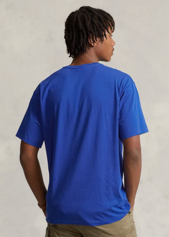 safir stjerne Mænd Ralph Lauren stor pasform logo jersey t-shirt Z426B659