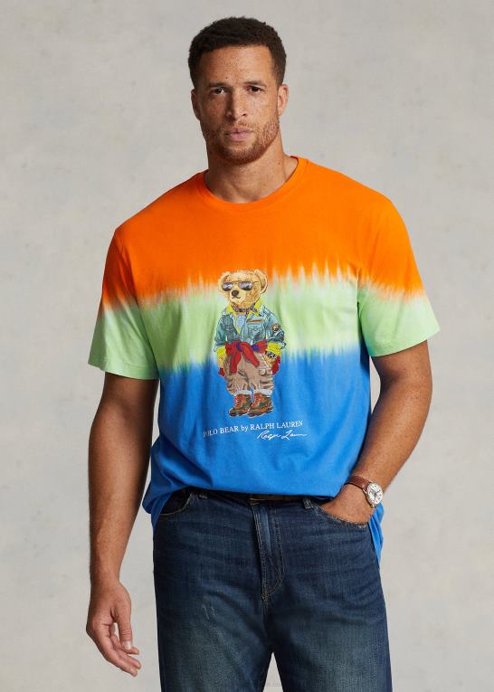safirstjernebjørn Mænd Ralph Lauren polo bear tie-dye t-shirt Z426B1364