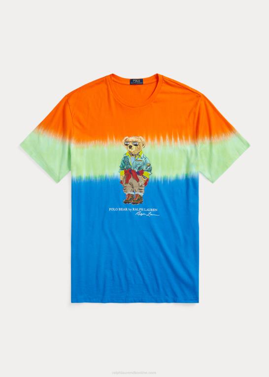 safirstjernebjørn Mænd Ralph Lauren polo bear tie-dye t-shirt Z426B1364