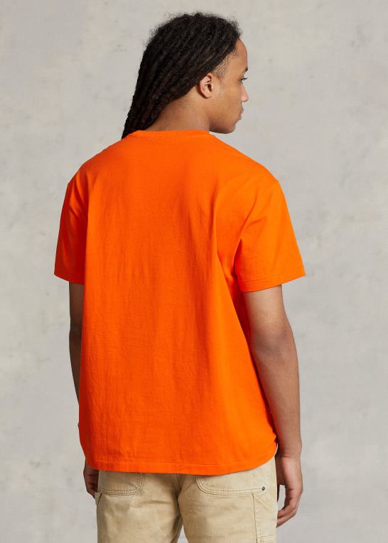 sejler orange Mænd Ralph Lauren klassisk pasform jersey grafisk t-shirt Z426B686